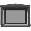 Proginė palapinė su 4 sienomis, antracito, 3x3m, HDPE