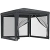 Proginė palapinė su 4 sienomis, antracito, 3x3m, HDPE