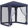 Proginė palapinė su 4 tinklinėmis sienomis, mėlyna, 2x2m, HDPE