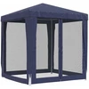 Proginė palapinė su 4 tinklinėmis sienomis, mėlyna, 2x2m, HDPE