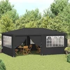 Proginė palapinė su šoninėmis sienomis, antracito, 4x6m, 90g/m²