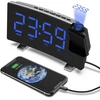 Projekcinis žadintuvas su radijo imtuvu ir Usb