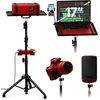 Propvue Projektoriaus stovas, reguliuojamas aukštis nuo 66 iki 150 cm, universalus nešiojamojo kompiuterio stovas, trikojis kamerai arba šviestuvui, dj stovas ir muzikos stovas - patikimas, lengvai reguliuojamas