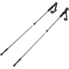 Prosource Anti Shock trekingo/ėjimo/žygio lazdos su kompasu (2 vnt. rinkinys), juodos spalvos, Prosource