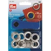 Prym Kilpelės su poveržlėmis + įrankis, 14 mm skersmens, sidabrinės