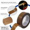 Ptfe dengta stiklo audinio tefloninė juosta, aukštos temperatūros izoliacinė ptfe audinio juosta, lipni juosta, tefloninė juostelė, 0,18 mm storio, skirta weston vakuuminiam sandarinimo aparatui (1,8 cm x 10 m)