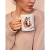 Puodelis + pagalvė su arkliu spalvingas boho arklys + bet koks vardas