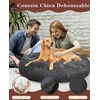 Puppy Love šuns lova, katės krepšys šunims, išplečiamas, raminanti šuns pagalvė, skalbiama, patogi lova mažiems, vidutiniams ir dideliems šunims, minkšta ir pūkuota (skersmuo 120 cm, raudona)