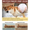 Puppy Love šuns lova, katės krepšys šunims, išplečiamas, raminanti šuns pagalvė, skalbiama, patogi lova mažiems, vidutiniams ir dideliems šunims, minkšta ir pūkuota (skersmuo 120 cm, raudona)