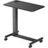 Puremounts® Mobilus staliukas šoninis, reguliuojamo aukščio, aukščio reguliavimas 71,2 cm iki 106,2 cm, iki 7kg keliamoji galia, užrakinami ratukai, integruotas gėrimų laikiklis, juodas