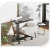 Puremounts® Mobilus staliukas šoninis, reguliuojamo aukščio, aukščio reguliavimas 71,2 cm iki 106,2 cm, iki 7kg keliamoji galia, užrakinami ratukai, integruotas gėrimų laikiklis, juodas