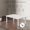 Laikiklis Putorsen Premium monitoriaus stovas, 3 aukščio reguliavimo stabilūs ekrano stovai, orui laidus tinklelio platforma monitoriui, nešiojamam kompiuteriui, spausdintuvui, projektoriui ir kompiuteriui iki 20 kg svorio, baltas