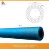 Putplasčio vamzdeliai batuto stulpams, 180 cm, mėlyni