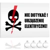 Pvc lentelė nelieskite elektros įrenginio 30x20 uv spauda + lipdukai