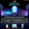 Namų kino sistema Pyle 2 kanalų „bluetooth“ galios stiprintuvas - 2000w tiltinis į lentyną montuojamas profesionalus garso belaidis namų stereo imtuvas su trs xlr įvestimi, lcd ekranu, tiltiniu režimu, ventiliatoriumi