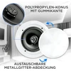 Kompiuterio kolonėlės Pyle pora 6.5" bluetooth įleidžiamų į sieną/lubas 2 krypčių universali namų garso kolonėlių sistema spyruokliniai greiti sujungimai polipropileno kūgio polimero aukštų dažnių garsiakalbis stereo garsas 200 vatų (pdicbt652rd)