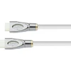 Python Series Premium didelės spartos hdmi jungties kabelis su ethernet – 4k2k / uhd / ultra hd @ 60 hz – hdmi 2.0 – varinis laidininkas, 3d, trigubas ekranavimas, nailono pynė – baltas – 5 m