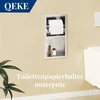 Qeke įmontuojamas tualetinio popieriaus laikiklis, nišinis tualetinio popieriaus laikiklis iš nerūdijančio plieno, tualetinio popieriaus laikiklis su tualetinio popieriaus ritinėlio laikikliu ir saugykla, montuojamas ant sienos, dvigubo sluoksnio, 34 x 18