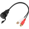 Qianrenon Rca į 3.5 mm Stereo Vandeniui Atsparus Kabelis Adapteris