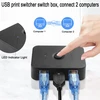 Qianrenon Usb 2.0 spausdintuvo bendrinimo jungiklis 2 prievadų Usb B slėgio jungiklio adapteris 2 kompiuteriams dalintis 1 spausdintuvu rankinis perjungiklis su Led lempute, įskaitant 2 x 1,5 m Usb 2.0 spausdintuvo kabelį