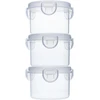 Qilzo® maisto indelių rinkinys kūdikių maistui, 24 vnt., 200 ml, be Bpa, tinkami naudoti mikrobangų krosnelėje, indaplovėje ir šaldiklyje, maisto indeliai su užspaudžiamu dangteliu, daugkartinio naudojimo
