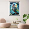 Qinrubb pelėda deimantinė tapyba suaugusiems, 5d mėnulio nakties deimantinės tapybos paveikslai pradedantiesiems, pasidaryk pats svajonių šalies apvalus pilnas gręžimo deimantinės tapybos siuvinėjimo kryželiu dovanos namų sienų dekoras 30 x 40 cm