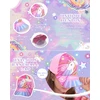 Qleuift 1 x mergaičių beisbolo kepurė, reguliuojama vaikiška snapback stiliaus kepurė, medvilninė, mergaičių beisbolo kepurė, saulės kepurė, spalvingas rožinis vienaragis