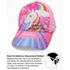 Qleuift 1 x mergaičių beisbolo kepurė, reguliuojama vaikiška snapback stiliaus kepurė, medvilninė, mergaičių beisbolo kepurė, saulės kepurė, spalvingas rožinis vienaragis