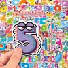 Qpout numerių lipdukų rinkinys vaikams, 100 vnt., numerių lipdukai 1–50, estetiniai numerių lipdukai vandens buteliui, scrapbooking'ui, nešiojamam kompiuteriui, lentai