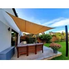 Quadro Scrape Sun Shade apsauginė burė nuo saulės sodui terasai labai stipri hdpe smėlio spalvos 3x3