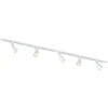 Pakabinamas šviestuvas Qub Focus Iii 1-fazė Led bėgių sistema, 300 cm, 5 x Gu10 prožektoriai, 3 x 1 m bėgeliai, I formos, lubų prožektorius, baltas, išplečiama ir lanksti, suderinama su Led, modernaus dizaino spot lempa