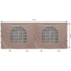 Quick Star 2 šoninės sienelės su pvc langu 300 x 193 cm / 400 x 193 cm, skirtos pavėsinei Sahara 3 x 4 m, smėlio spalvos