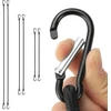 Qwork® 6 vnt. surišimo diržų rinkinys, dydis 60/100/150 cm su karabinu, universalūs surišimo diržai bagažui, stovyklavimui, tentams