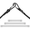 Qwork® 6 vnt. surišimo diržų rinkinys, dydis 60/100/150 cm su karabinu, universalūs surišimo diržai bagažui, stovyklavimui, tentams