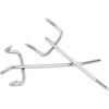 Qwork® 60 x perforuoti sieniniai kabliukai, kabliukai perforuotoms lentoms, įrankių sieniniai kabliukai prekybos ekspozicijoms (10 cm)