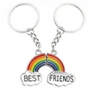 Raktų pakabukas 2 draugai vaivorykštė rainbow bff c163