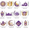 Ramadan Mubarak dekoracijos namams, 36 vnt., Eid Mubarak pakabinamos dekoracijos, Eid Mubarak, lubų plėvelė, sūkuriai Eid Al-fitr, Ramadan Kareem, vakarėlio durų dekoracija, priedai
