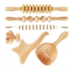 Rankiniai masažo įrankiai medienos terapijai Gua Sha Roller Muscle Roller Fascia A