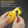 Rankinis įkraunamas led žibintuvėlis, 2 vnt. saulės energija įkraunamas led žibintuvėlis, rankinis žibintuvėlis, vandeniui atsparus žibintuvėlis, avarinis žibintas, skirtas laukui, nešiojamos stovyklavimo lempos su karabinu (geltonas)
