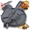 Rankinis tortilijų presas, ketaus presas blynams, blyneliams, kebabams, 16 cm