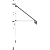 Rankiniu būdu ištraukiama markizė, mėlyni/balti dryžiai, 250cm