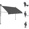 Rankiniu būdu ištraukiama markizė su LED, antracito, 250cm