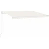 Rankiniu būdu ištraukiama markizė su LED, kreminė, 400x300cm