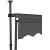 Rankiniu būdu ištraukiama markizė su LED, antracito, 150cm