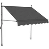 Rankiniu būdu ištraukiama markizė su LED, antracito, 150cm