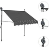 Rankiniu būdu ištraukiama markizė su LED, antracito, 150cm