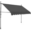 Rankiniu būdu ištraukiama markizė su LED, antracito, 250cm