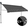 Rankiniu būdu ištraukiama markizė su LED, antracito, 350cm