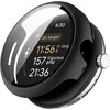 Rantuo dėklas, suderinamas su google pixel watch 3 45 mm, kietas pc + integruotas grūdintas ekrano apsaugos skydelis, atsparus dulkėms, apsauginis laikrodžio dėklas, suderinamas su google pixel watch 3 45 mm. (juodas)