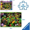 Ravensburger 12004010 1 vėžliukai nindzės dėlionė, 60 dalių, didelė 2d, įvairiaspalvė
